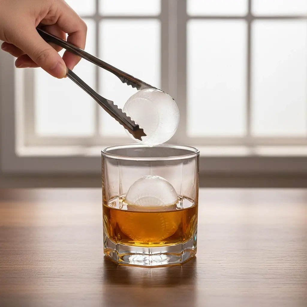 Sporty Ice Cube Mold 3D Detailed Stitch Baseball Design 6-Cavity Food-Grade Silicone Tray for Beer Soda Lemonade Fans' Party Ice Mold Cooling Drinks